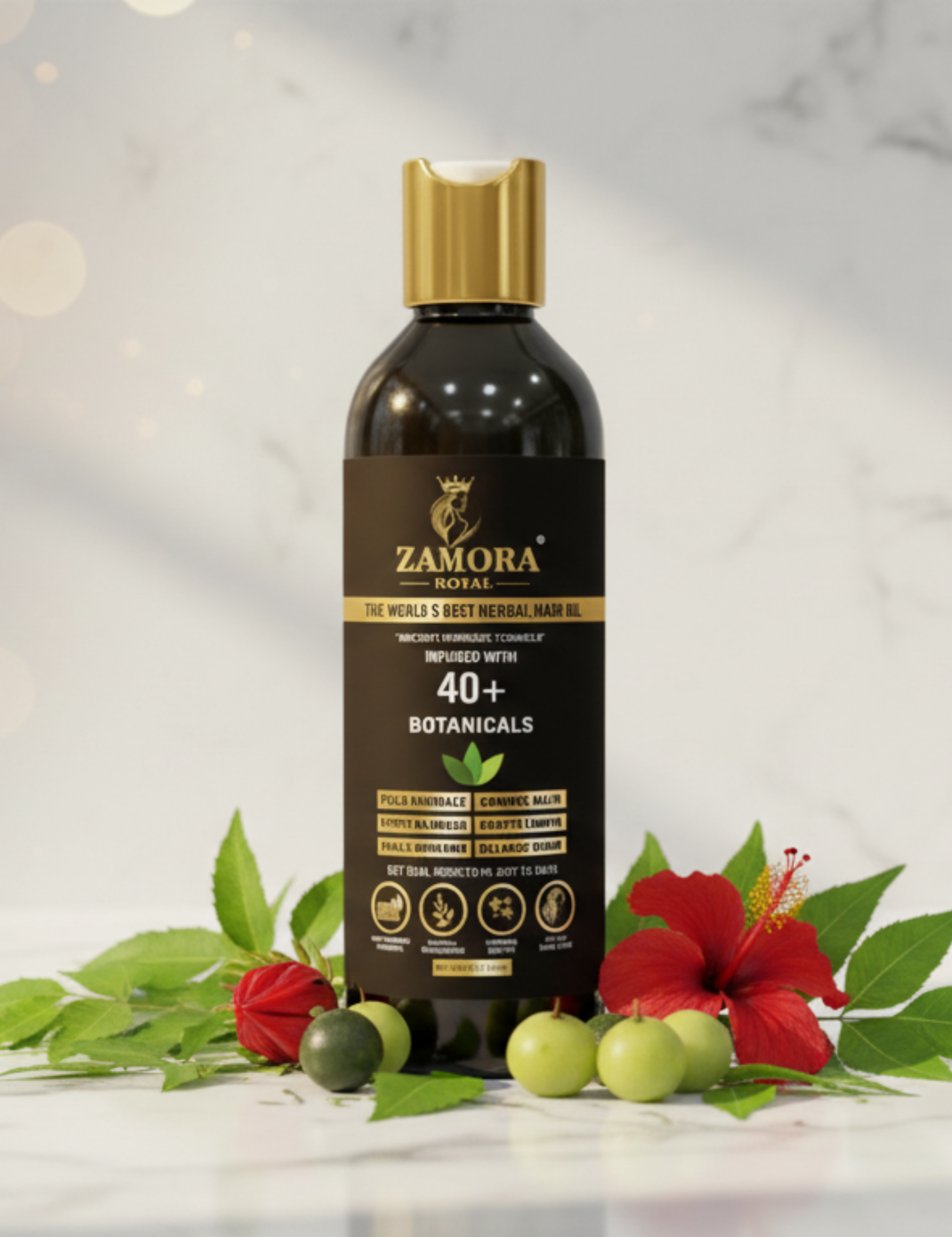 Zamora Royal Best Organic Hair Oil With Neem Wood Comb