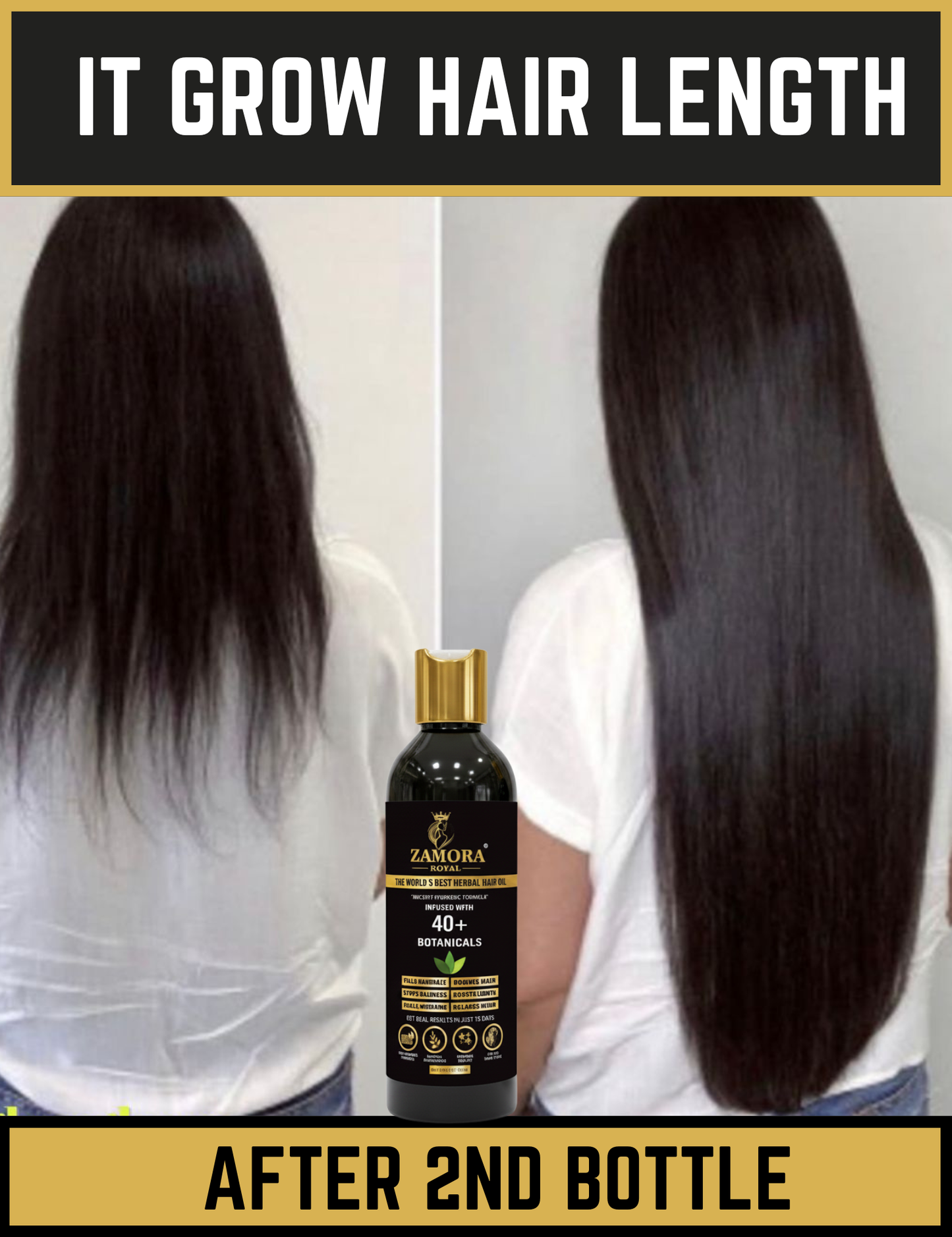 Zamora Royal Best Organic Hair Oil With Neem Wood Comb