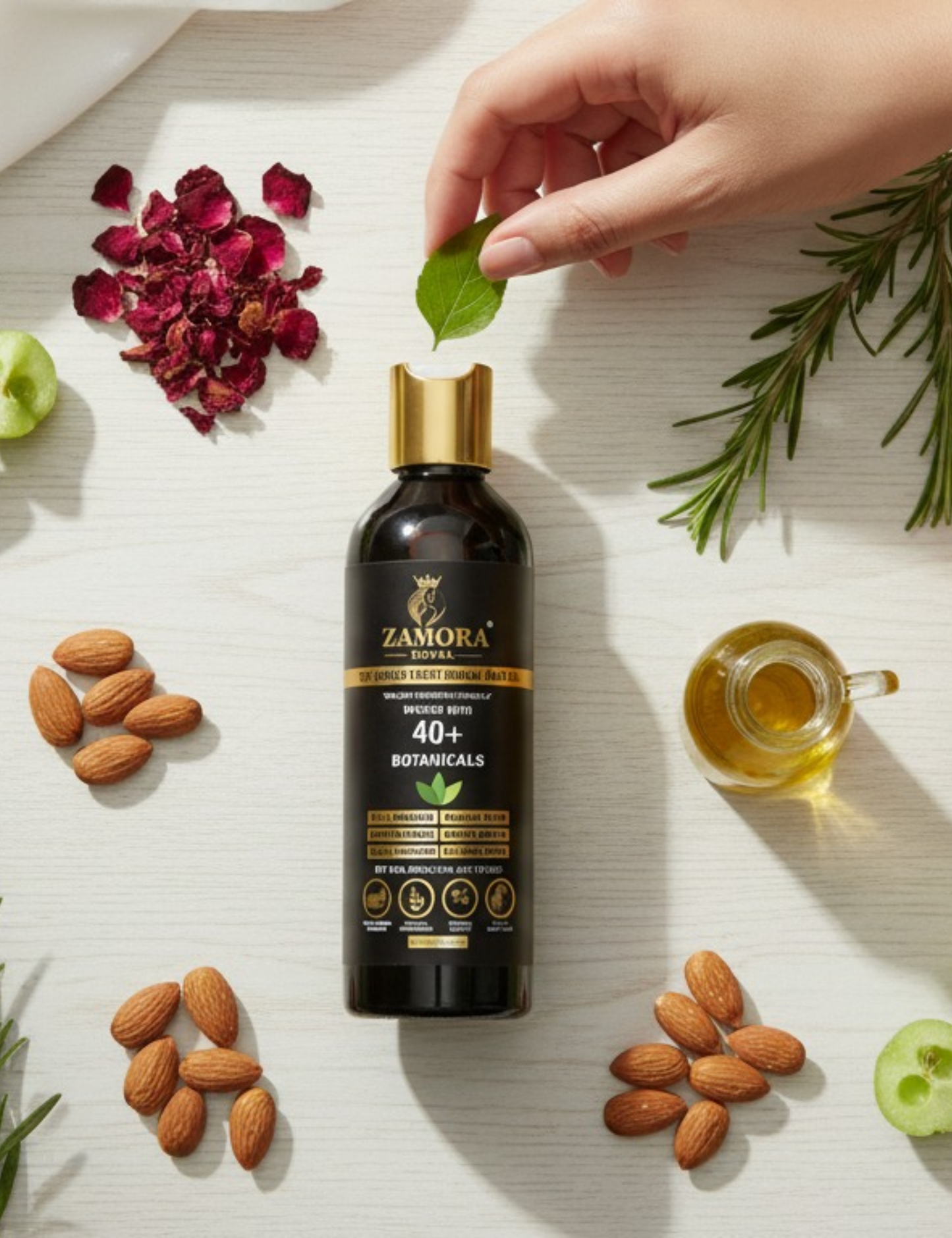 Zamora Royal Best Organic Hair Oil With Neem Wood Comb