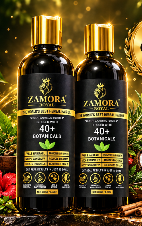 Zamora Royal Herbal Hair Oil bottles